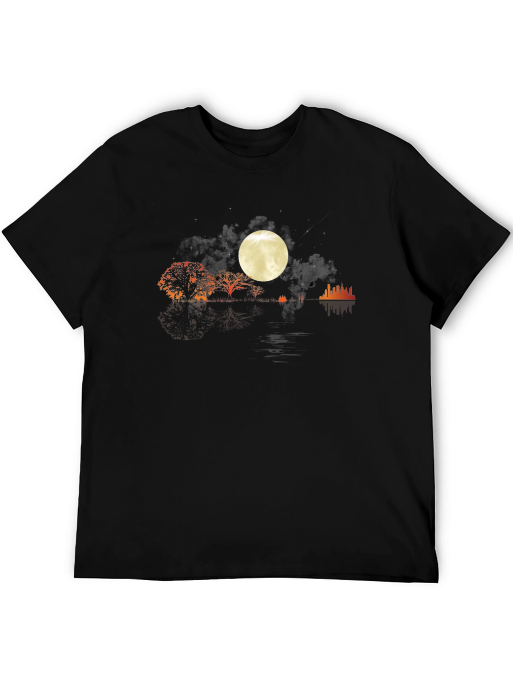Moonlit Landscape Graphic Tee - Stylish Comfort