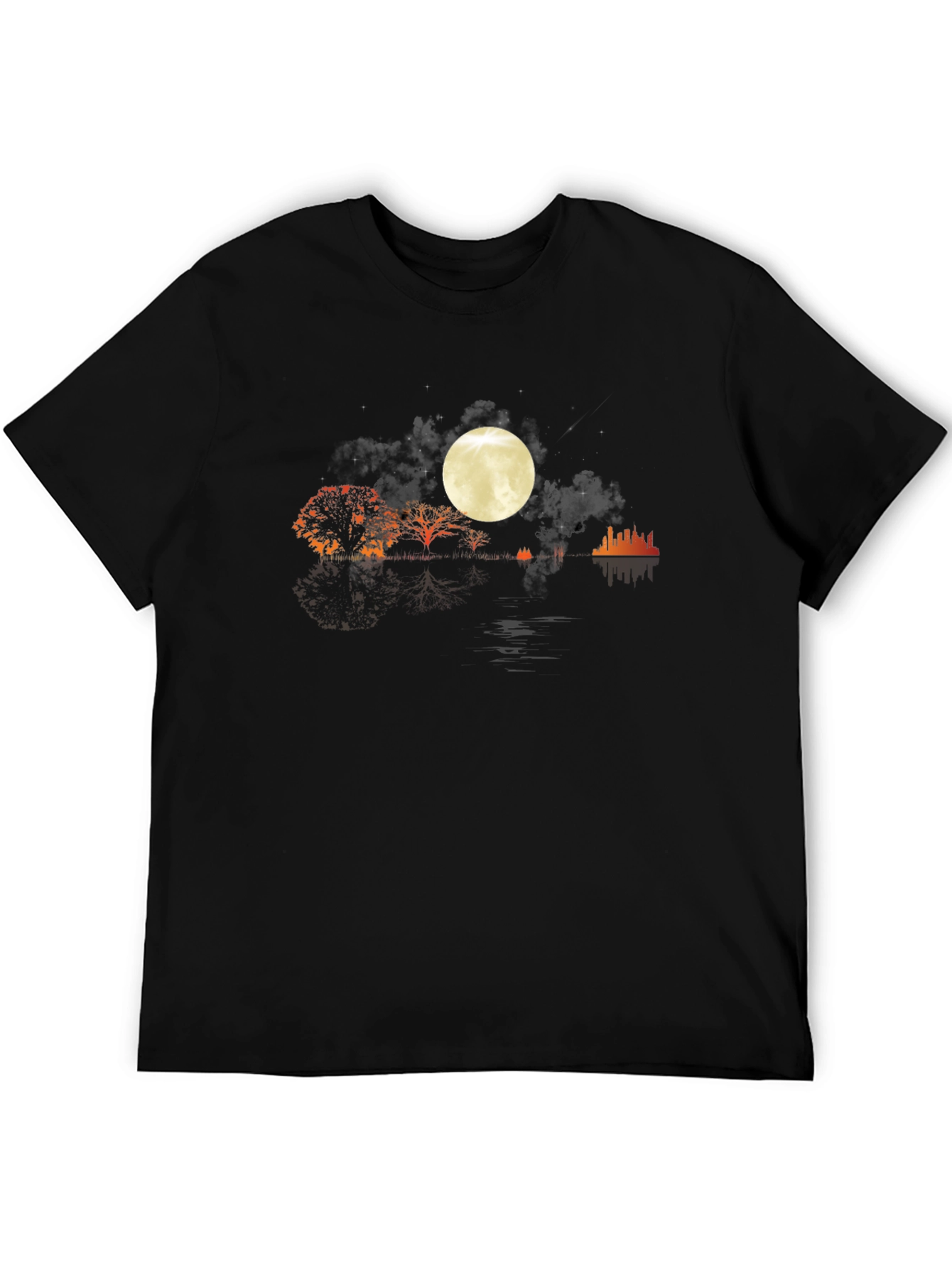 Moonlit Landscape Graphic Tee - Stylish Comfort