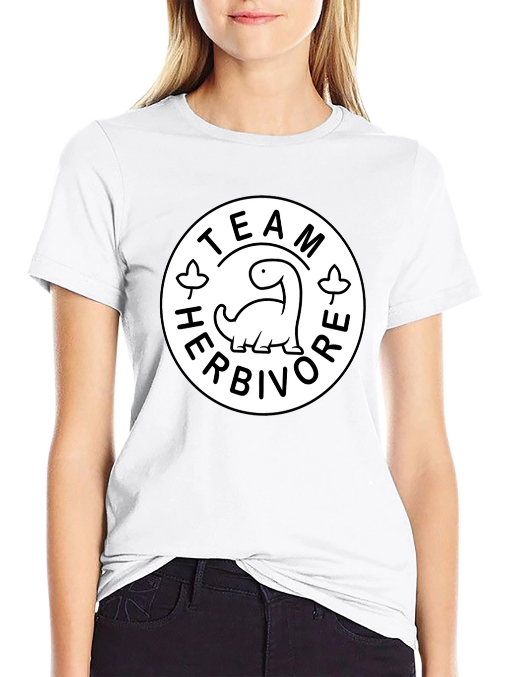 Team Herbivore Graphic Print Black T-Shirt
