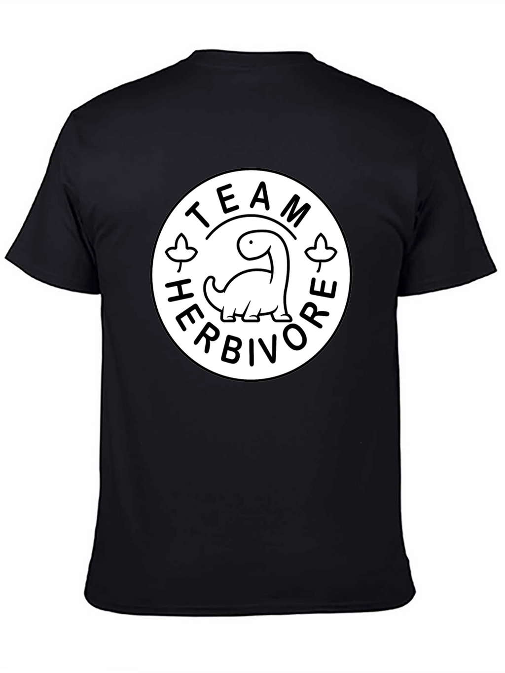 Team Herbivore Graphic Print Black T-Shirt
