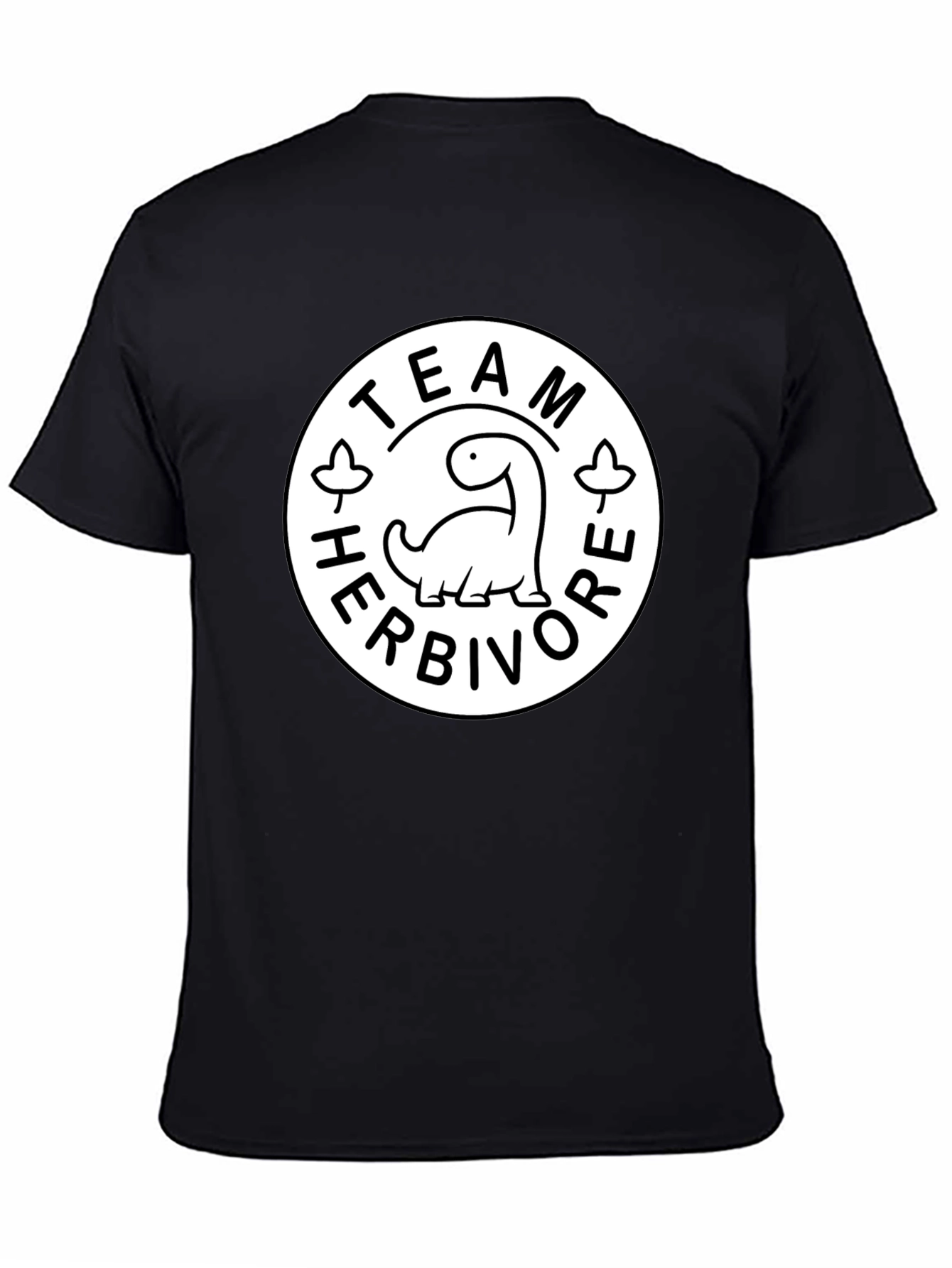 Team Herbivore Graphic Print Black T-Shirt
