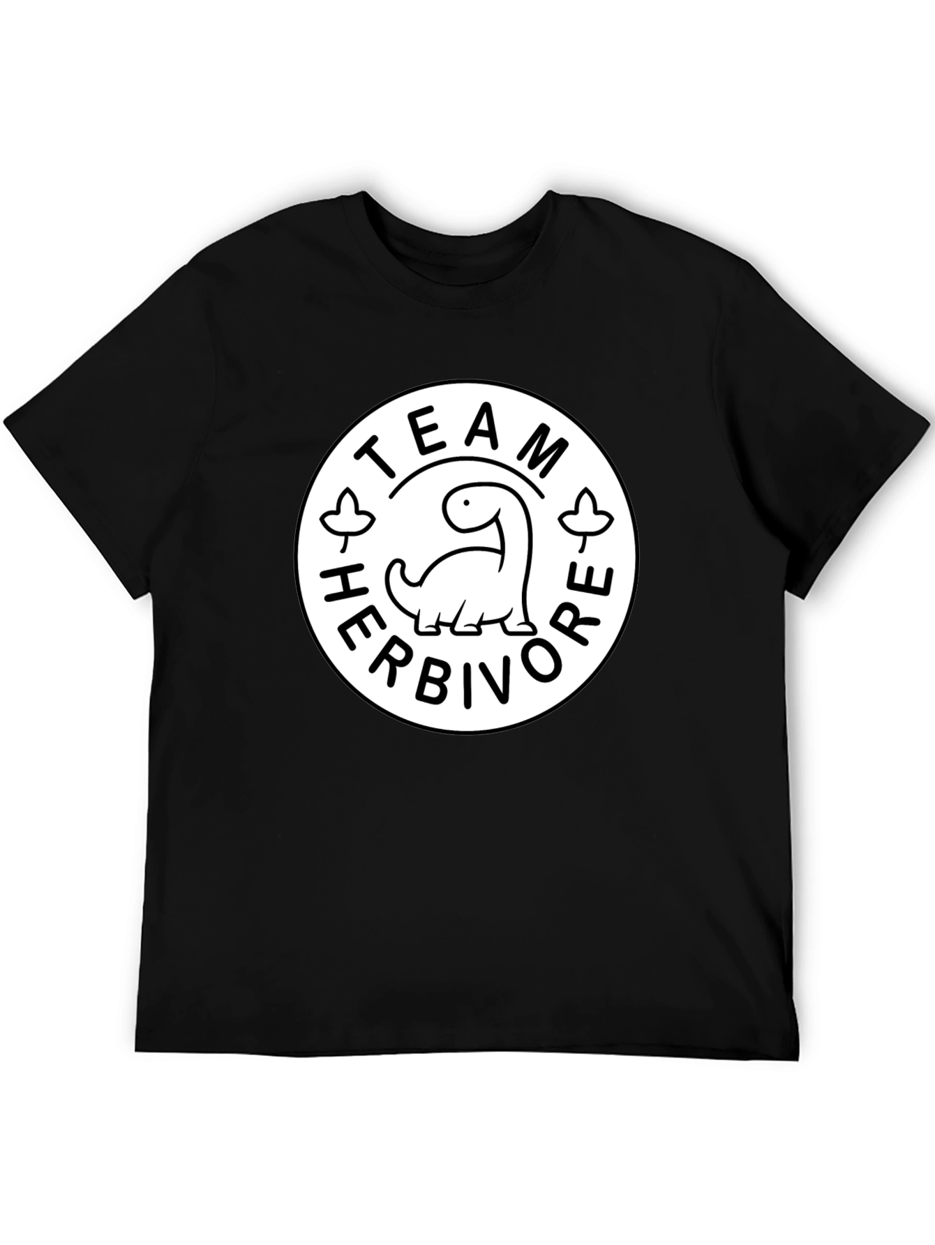 Team Herbivore Graphic Print Black T-Shirt