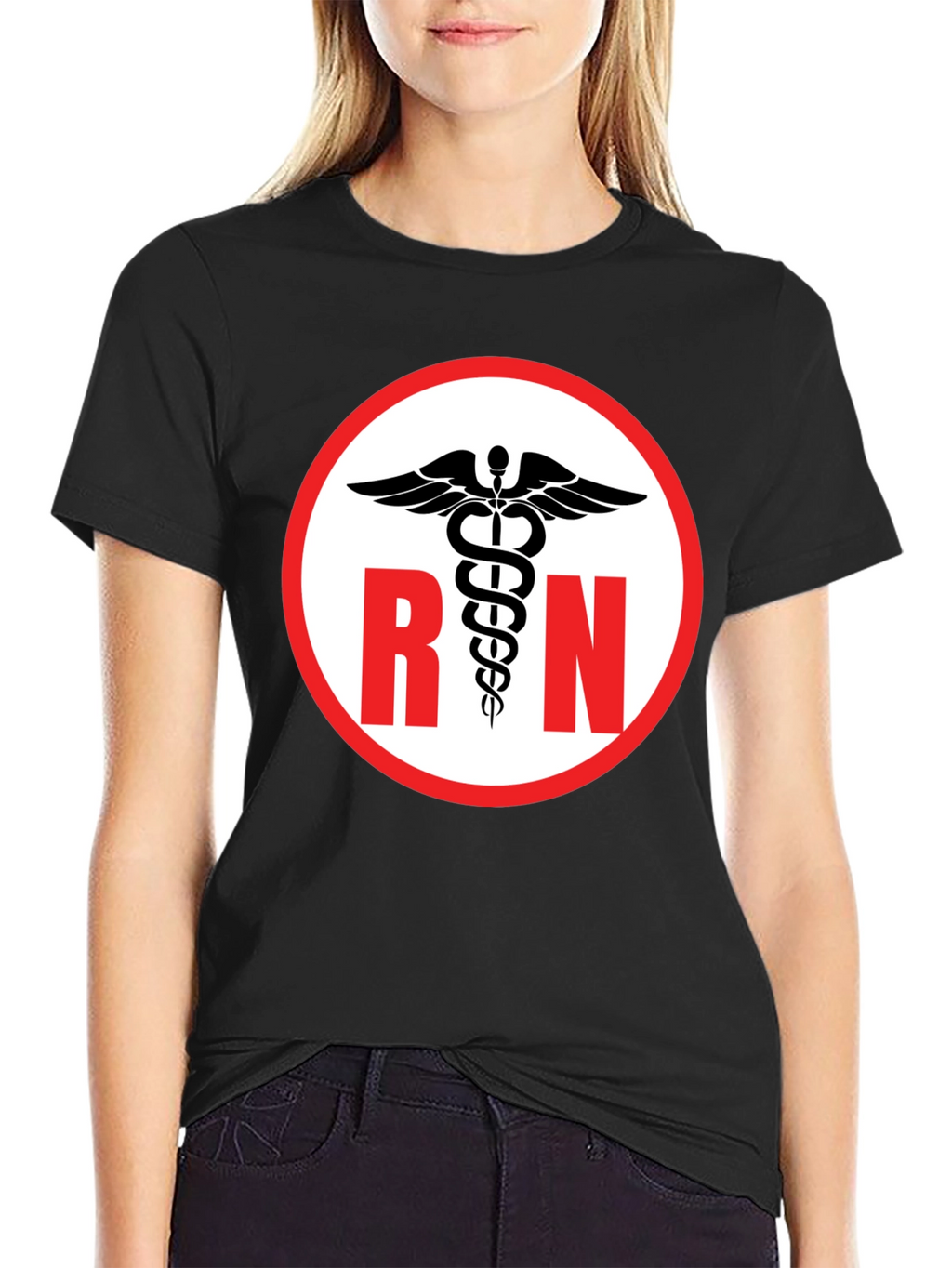 RN Caduceus Symbol Black T-Shirt