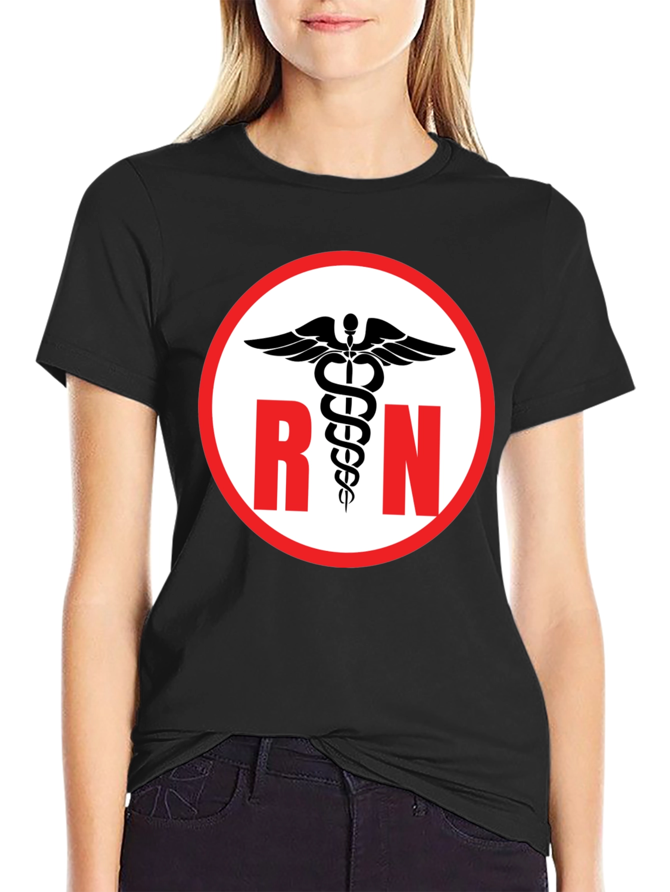 RN Caduceus Symbol Black T-Shirt