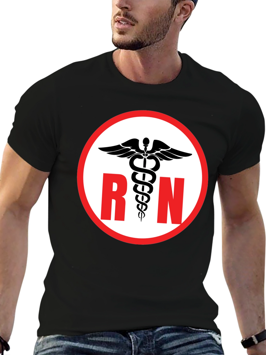RN Caduceus Symbol Black T-Shirt