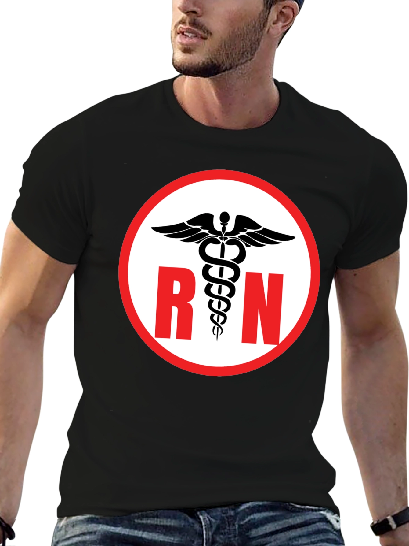 RN Caduceus Symbol Black T-Shirt