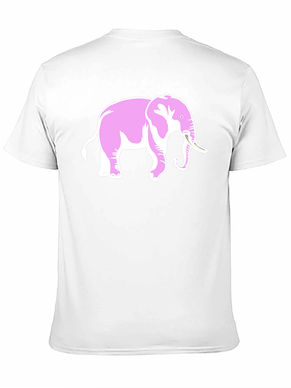 Pink Elephant Graphic Black T-Shirt