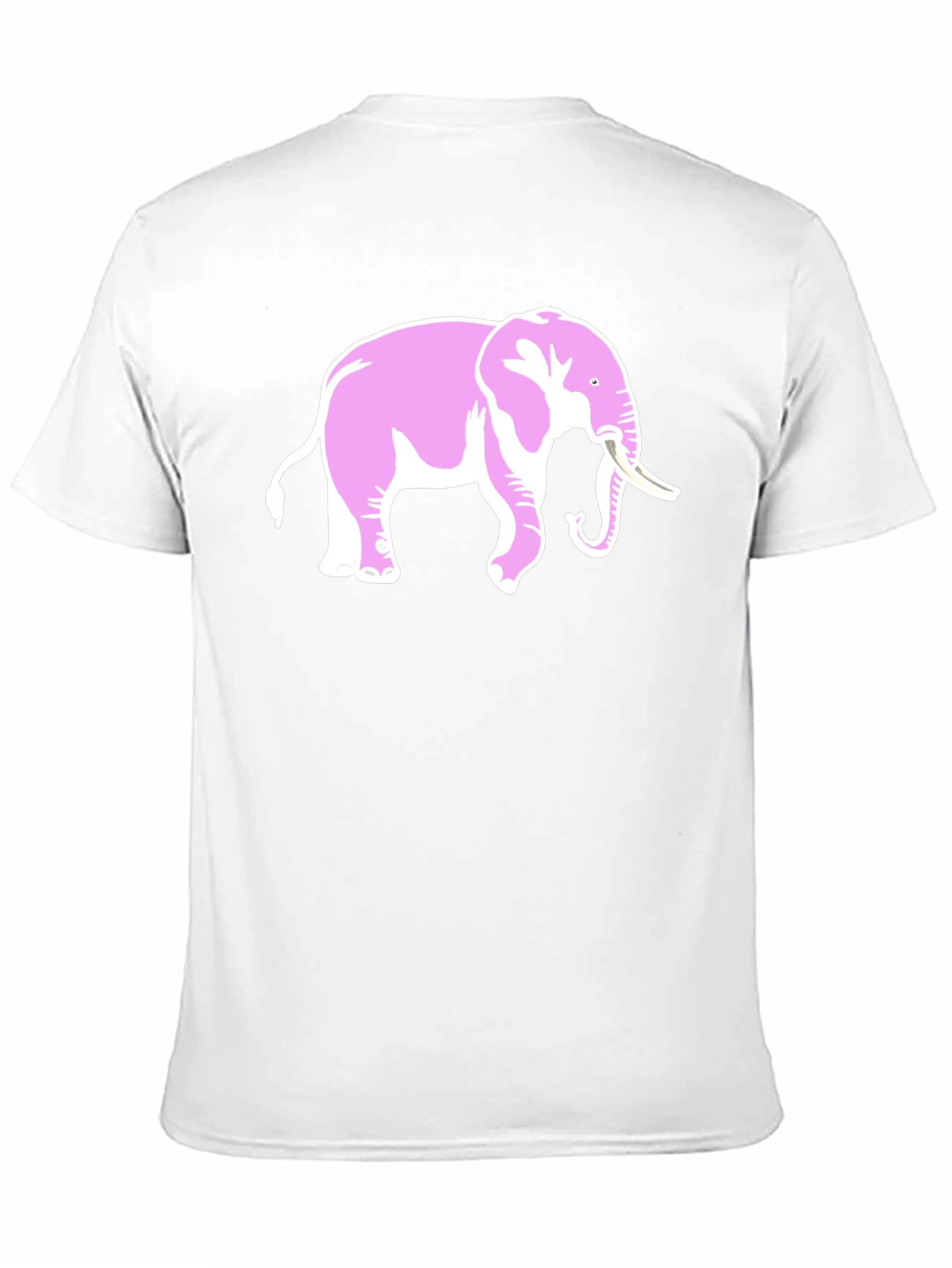 Pink Elephant Graphic Black T-Shirt
