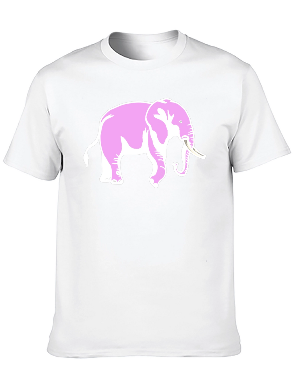 Pink Elephant Graphic Black T-Shirt