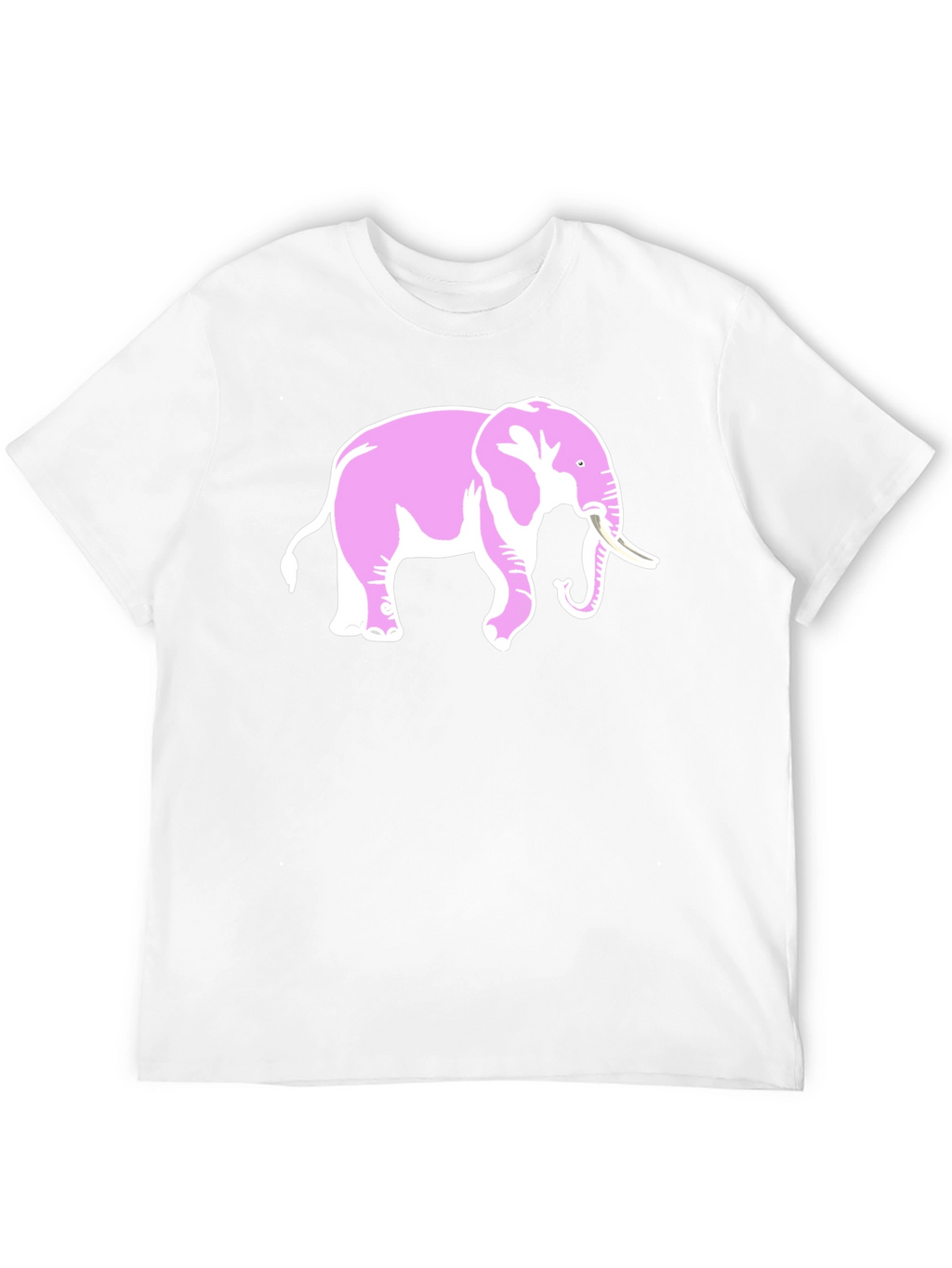 Pink Elephant Graphic Black T-Shirt
