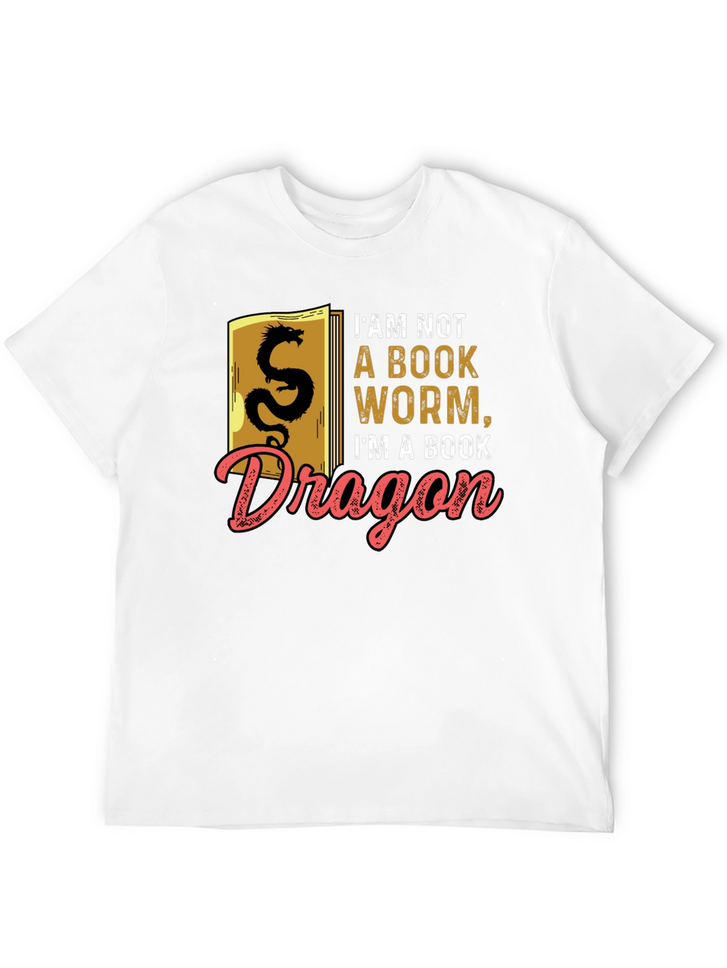 Book Dragon Graphic Tee - Literary Humor T-Shirt