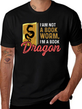 Book Dragon Graphic Tee - Literary Humor T-Shirt
