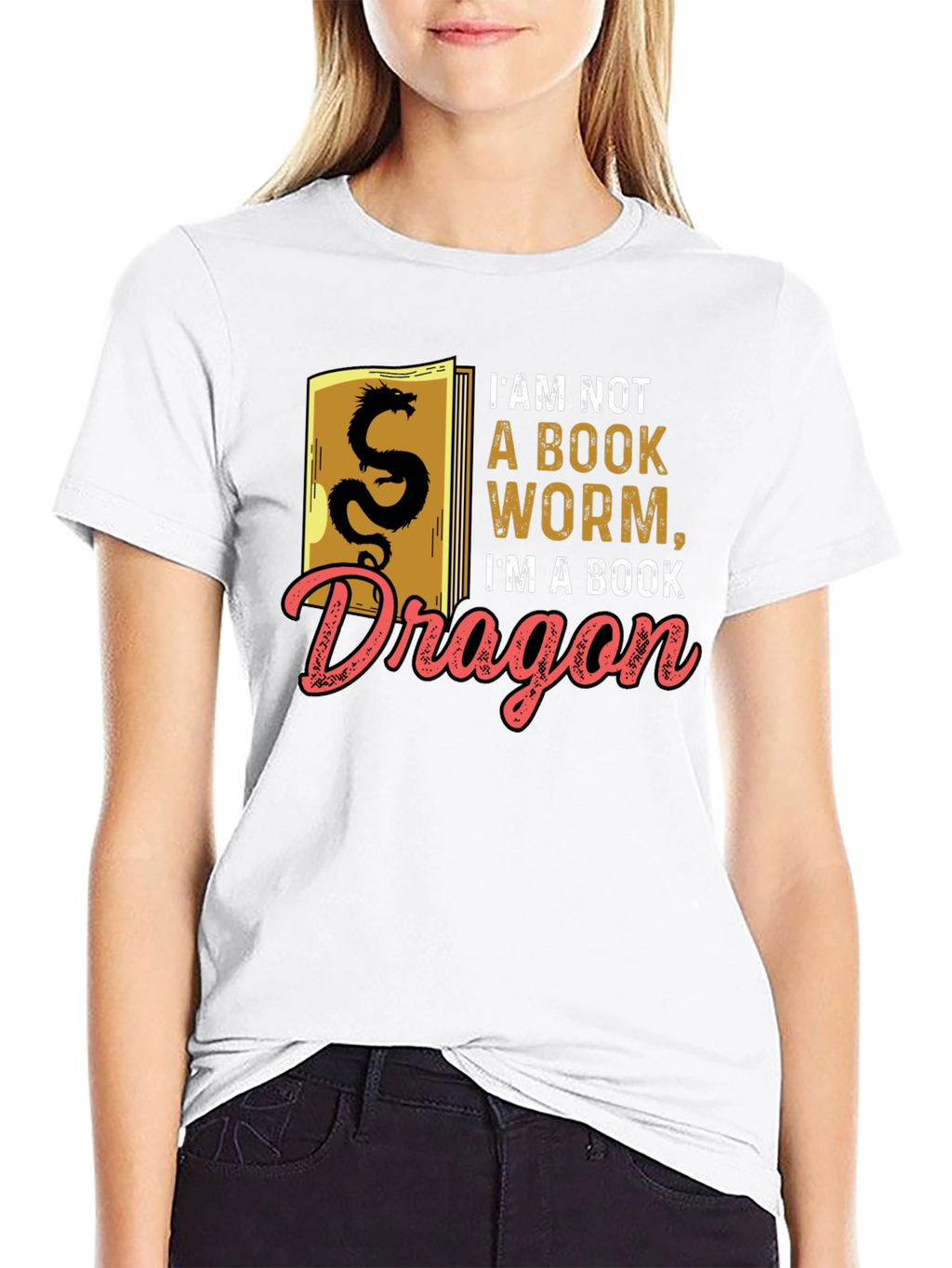 Book Dragon Graphic Tee - Literary Humor T-Shirt