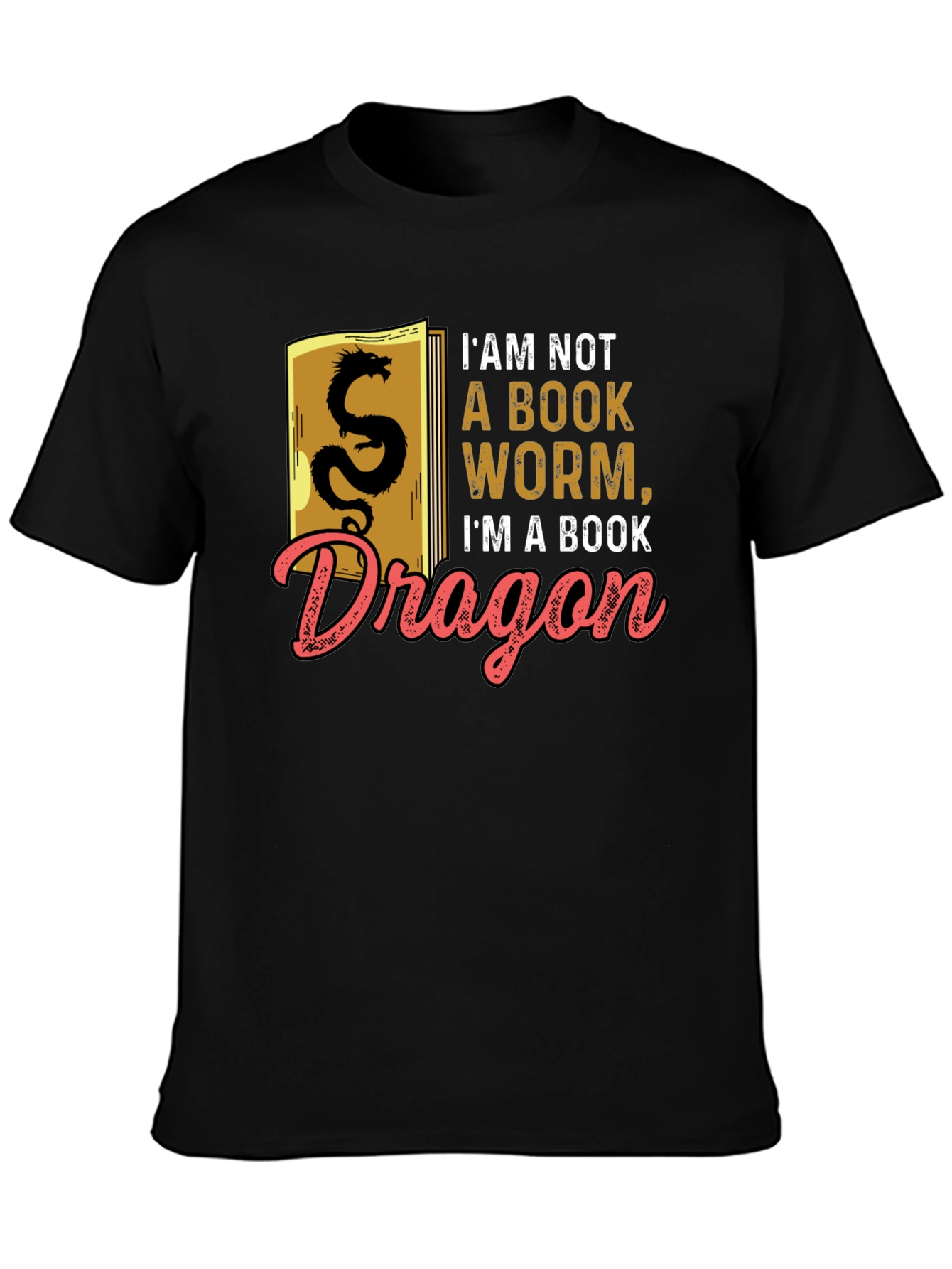 Book Dragon Graphic Tee - Literary Humor T-Shirt