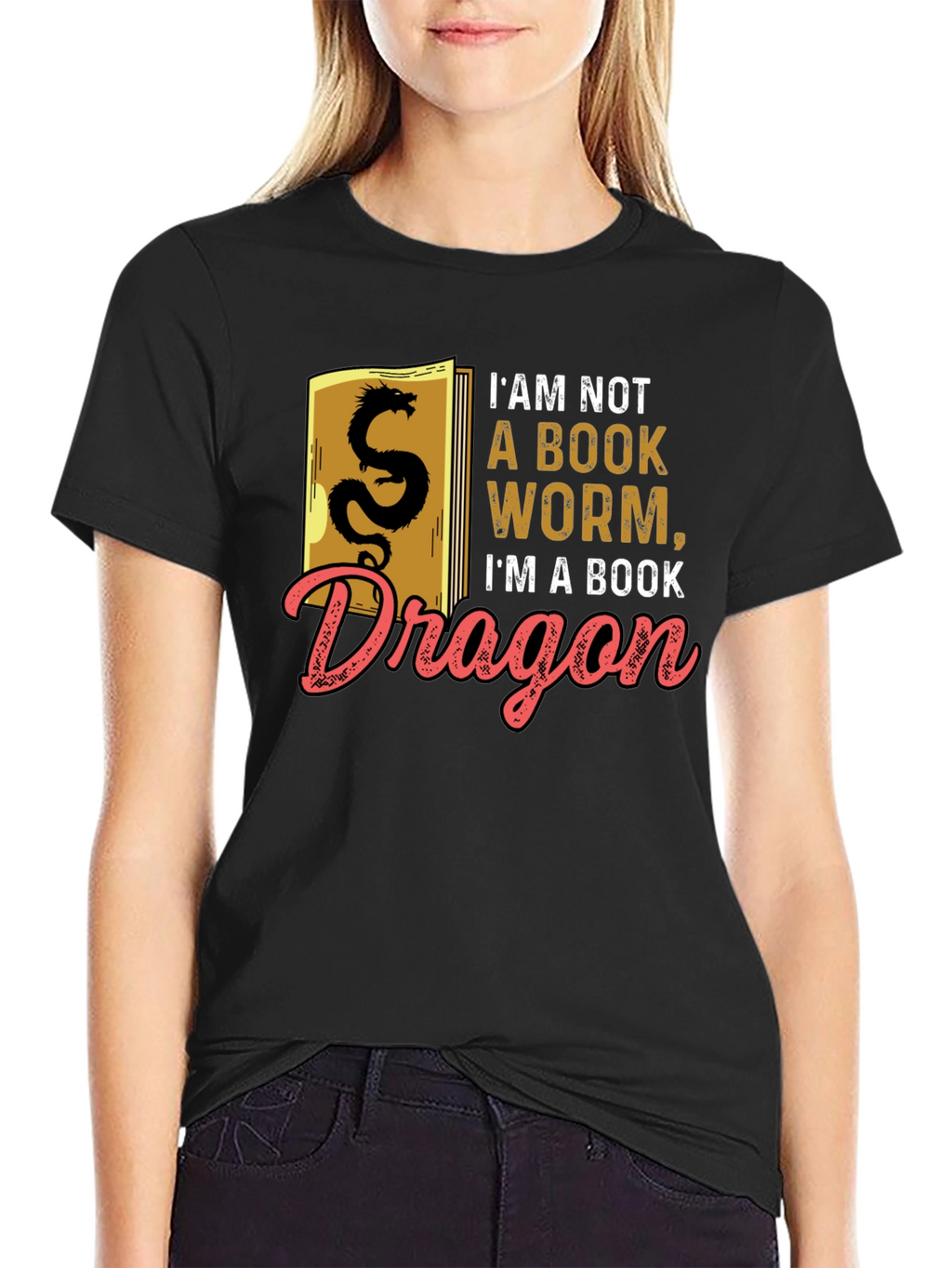 Book Dragon Graphic Tee - Literary Humor T-Shirt