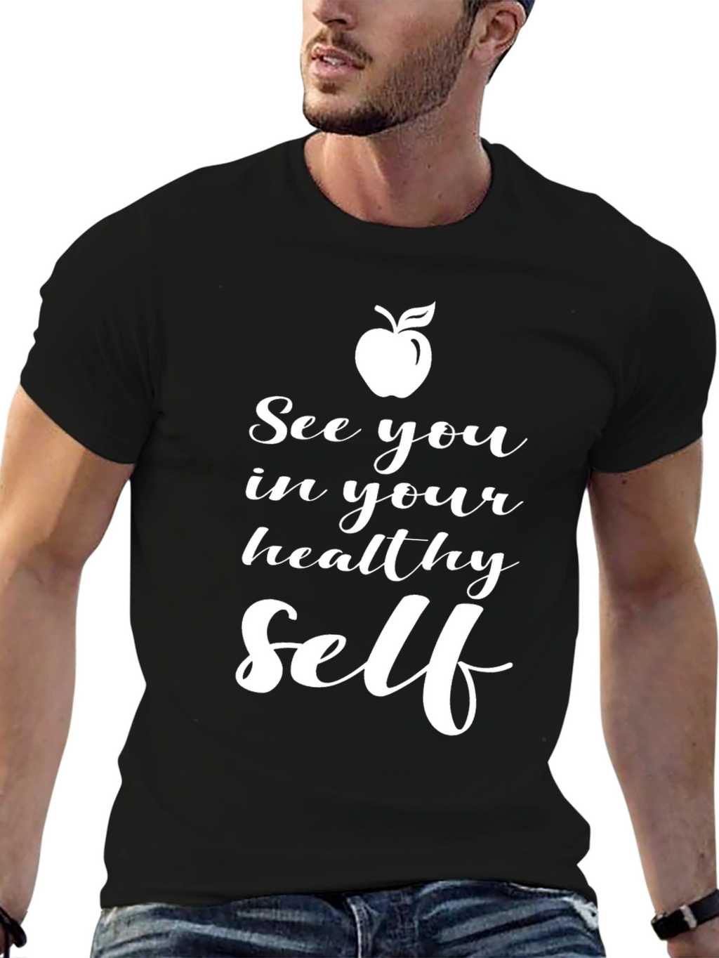 Healthy Self Black T-Shirt