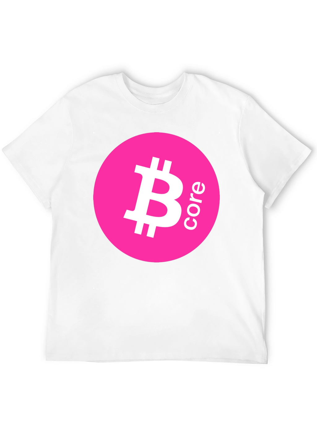 Bitcoin Core Pink Circle Black T-Shirt