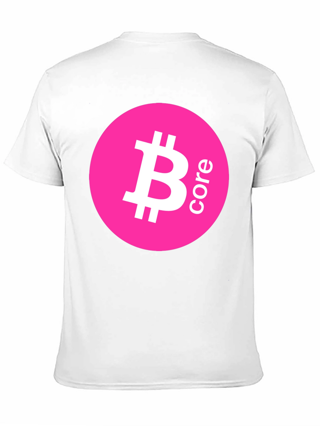 Bitcoin Core Pink Circle Black T-Shirt