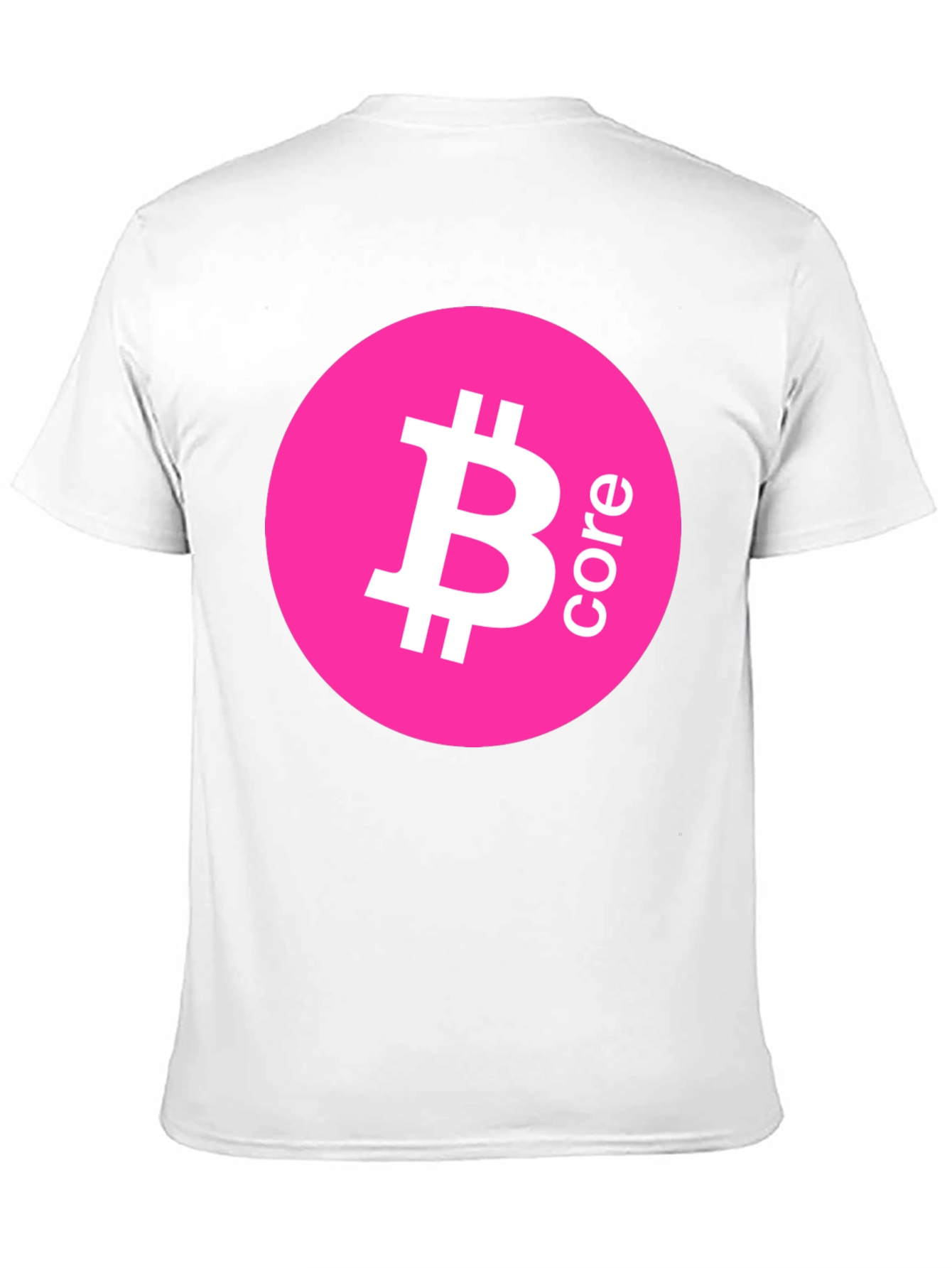 Bitcoin Core Pink Circle Black T-Shirt