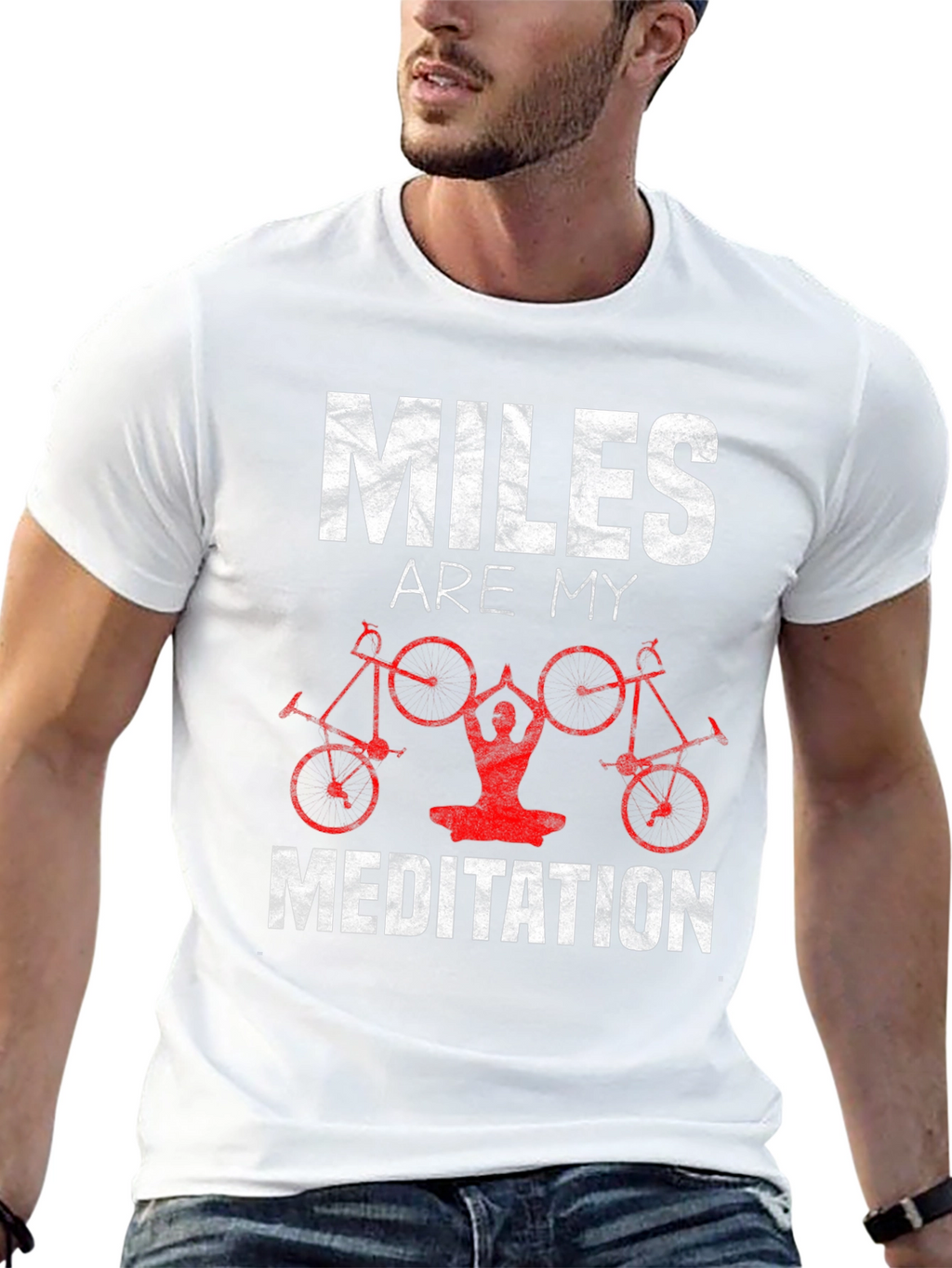 Miles Are My Meditation T-Shirt Cycling Yoga