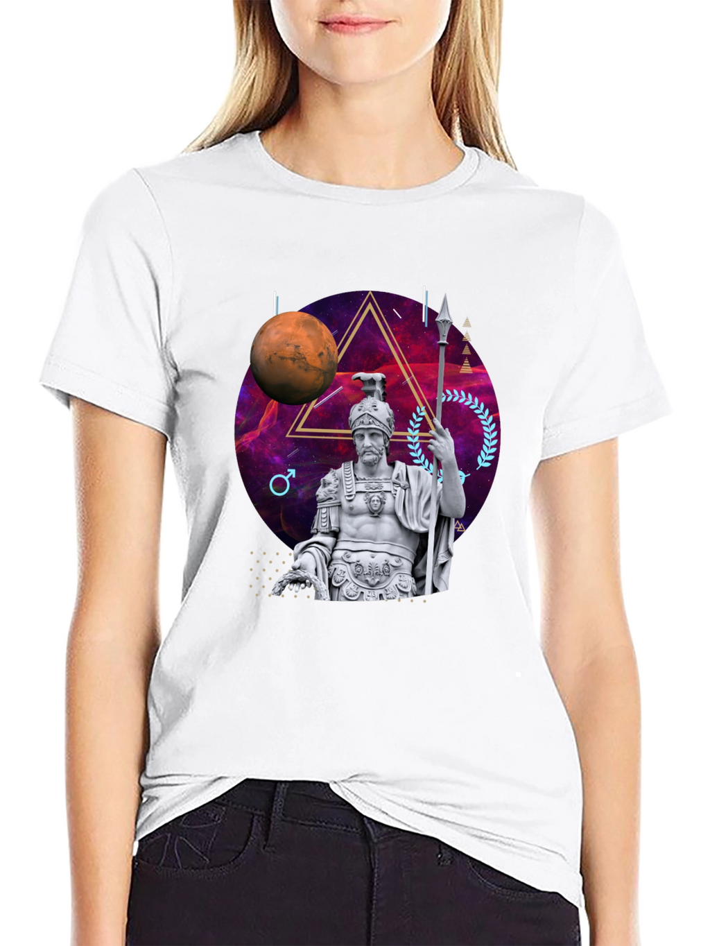 Mars Roman Statue Graphic T-Shirt