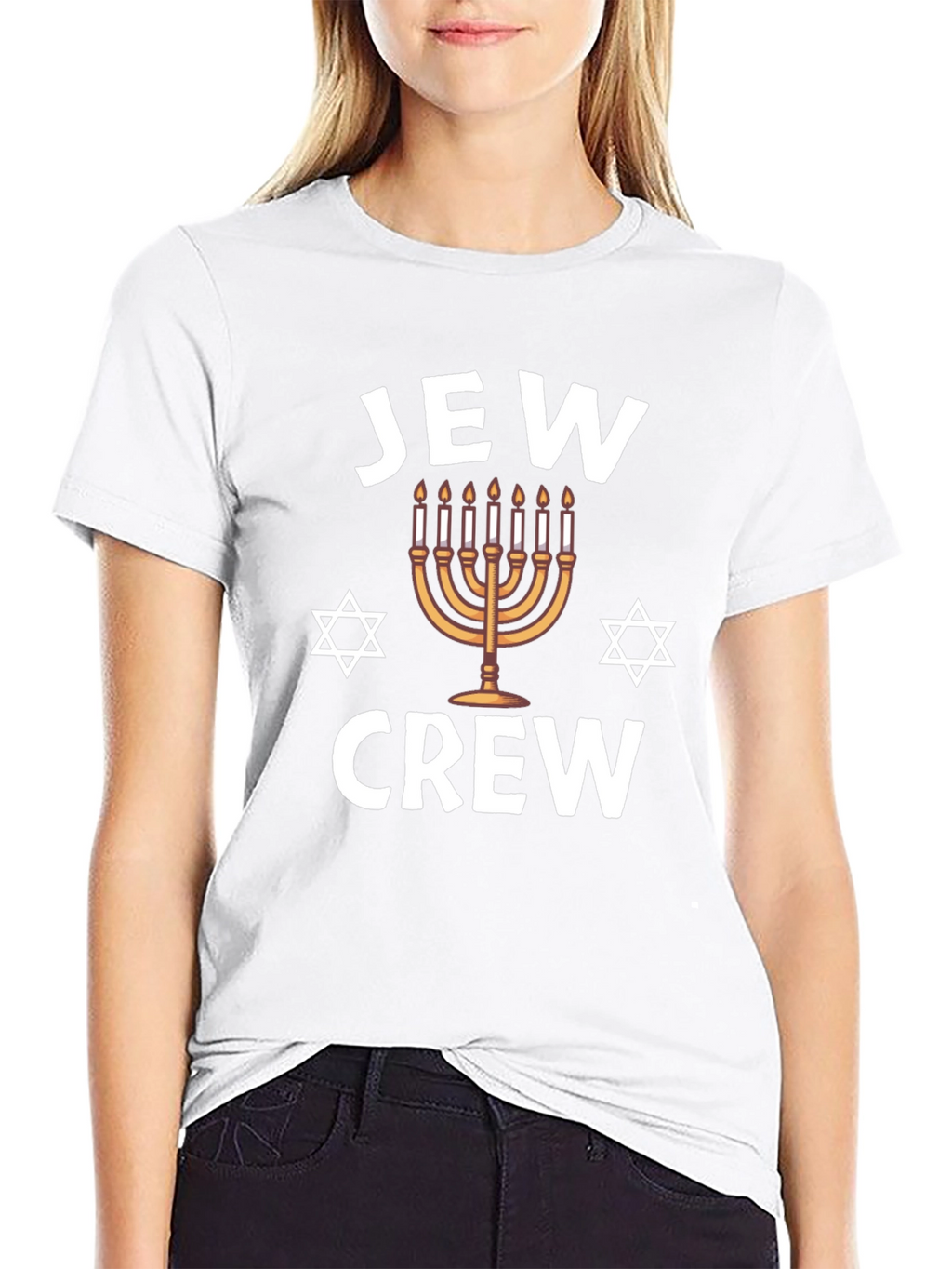 Jew Crew Hanukkah Menorah T-Shirt
