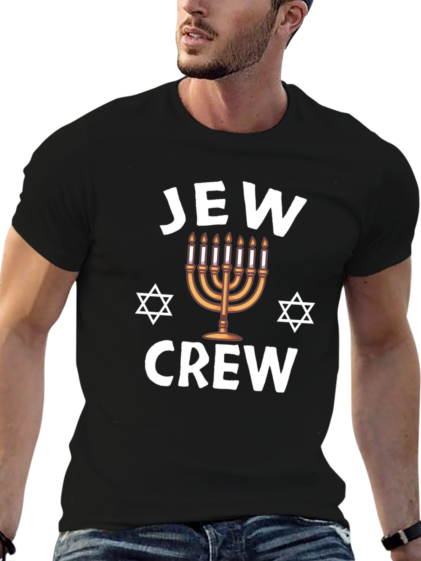 Jew Crew Hanukkah Menorah T-Shirt
