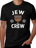 Jew Crew Hanukkah Menorah T-Shirt