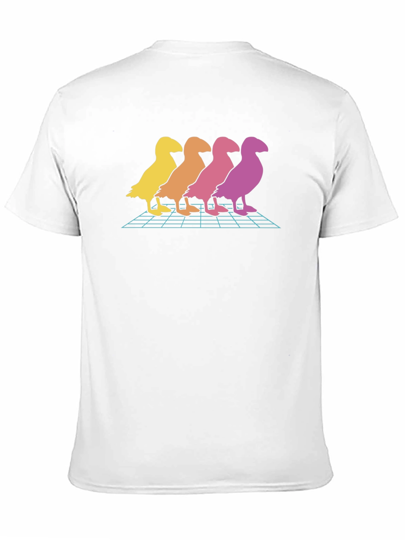 Retro Duck T-Shirt - Gradient Bird Graphic