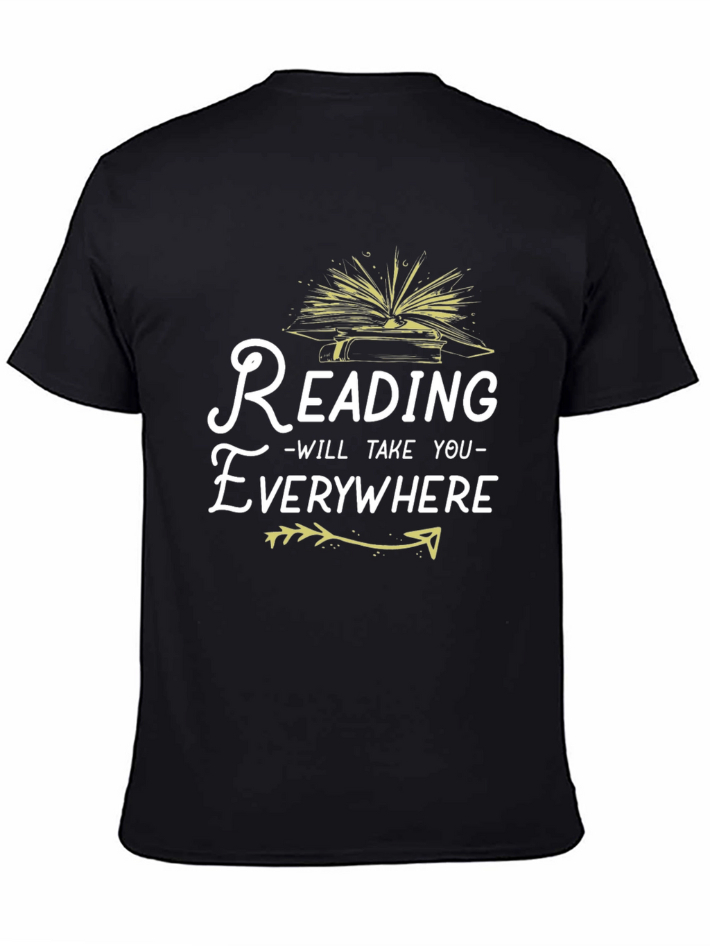 Reading Takes You Everywhere Black T-Shirt