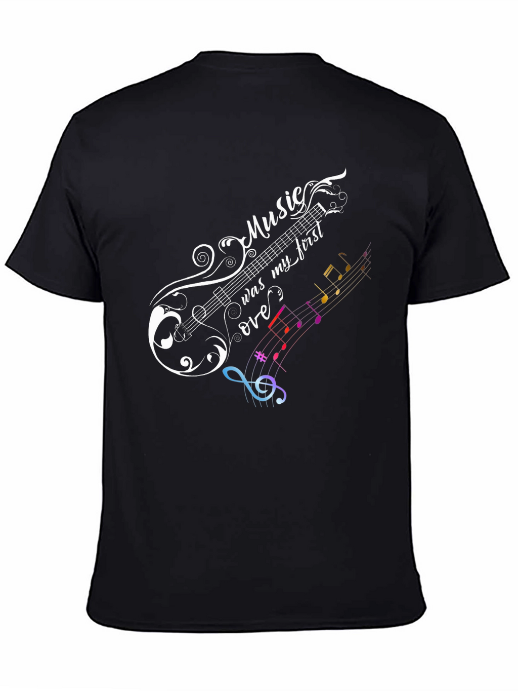 Music Lover Graphic Tee - Black Cotton T-Shirt