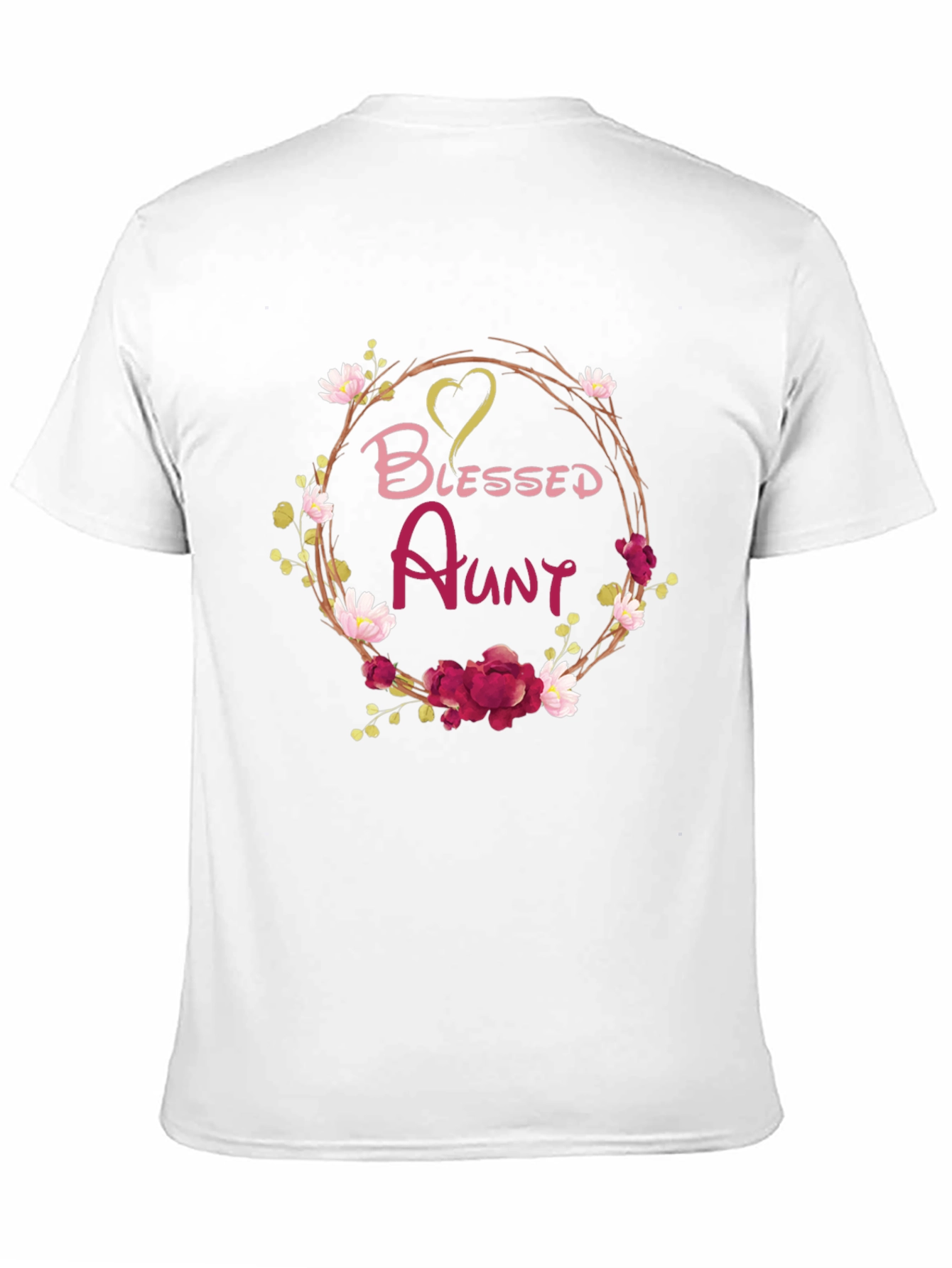 Blessed Aunt Floral Wreath T-Shirt