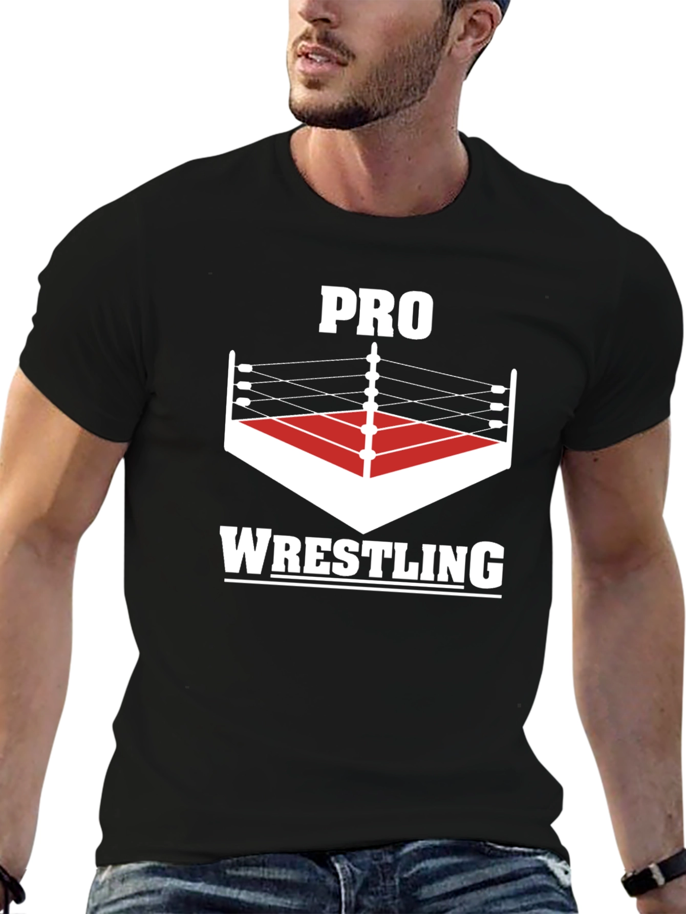 Pro Wrestling Graphic Tee - Black
