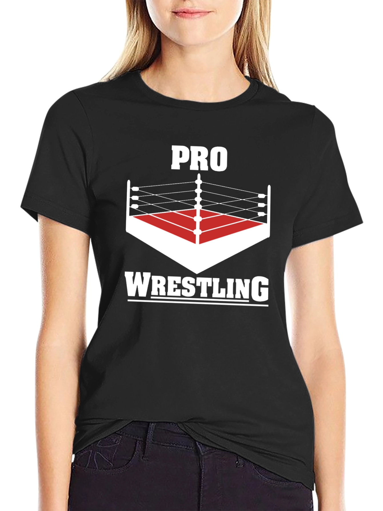Pro Wrestling Graphic Tee - Black