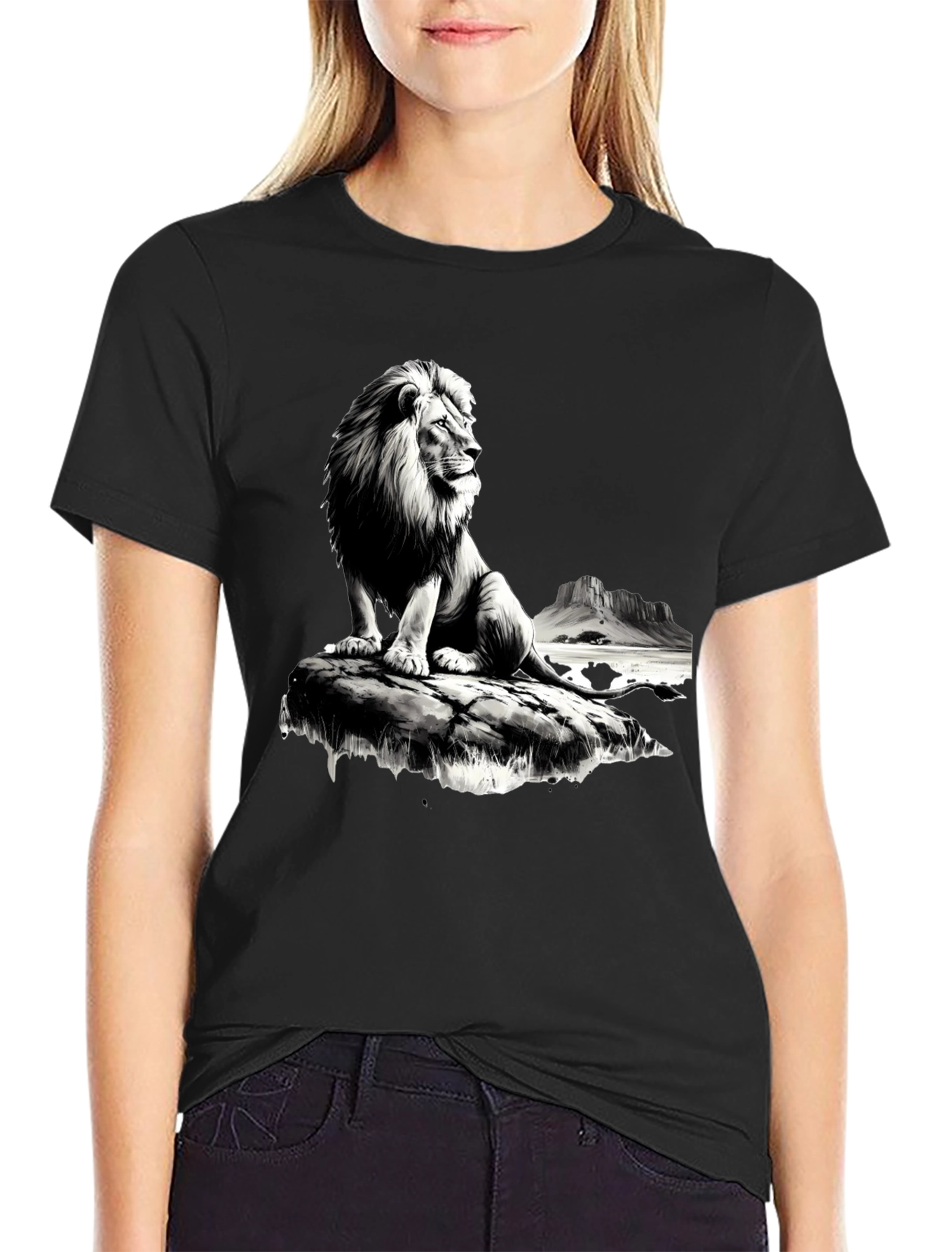 Lion King Mens Graphic Tee - Black