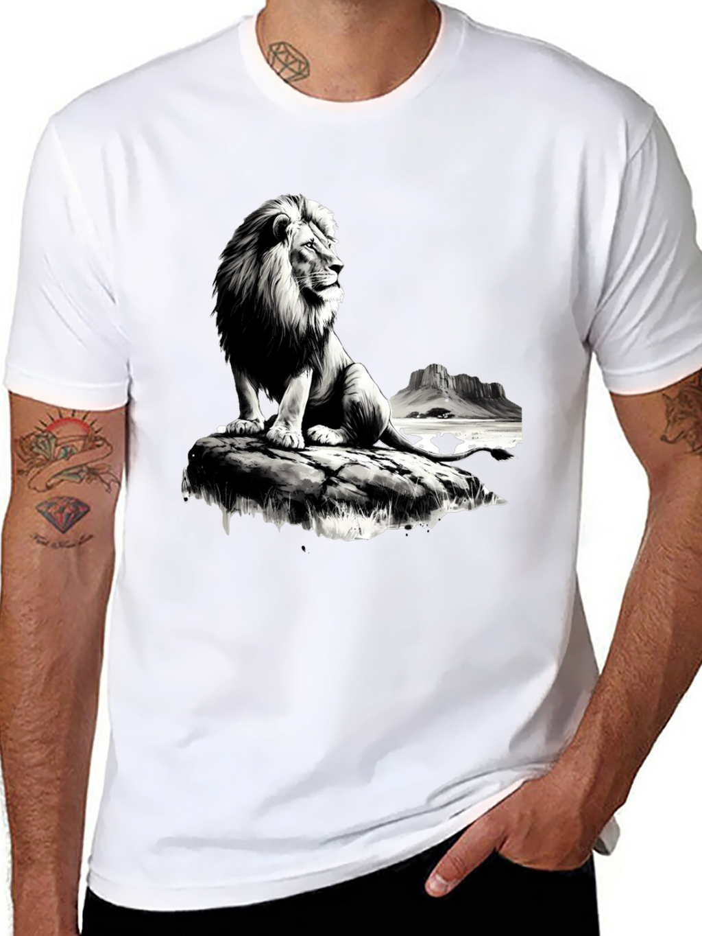 Lion King Mens Graphic Tee - Black