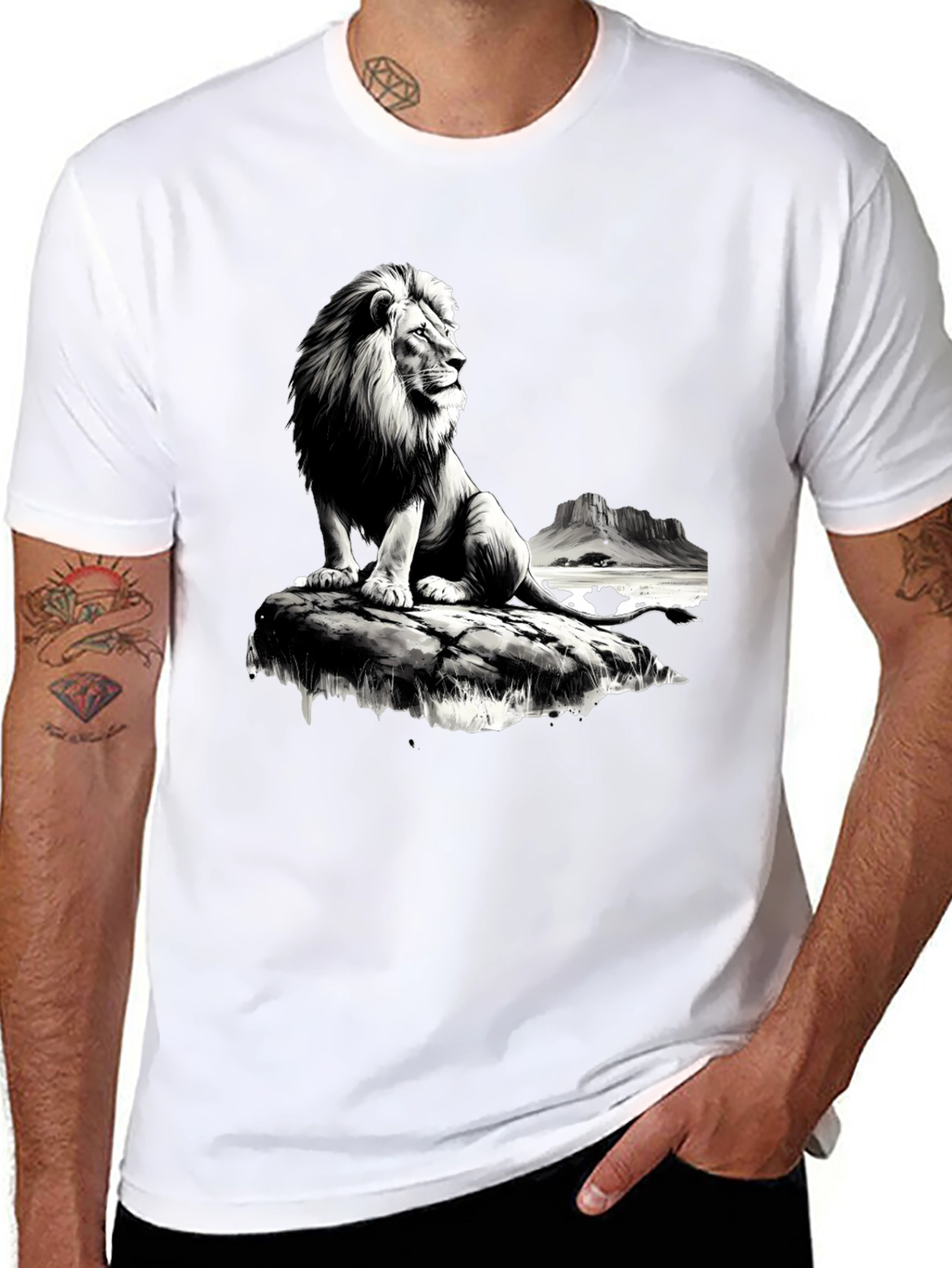 Lion King Mens Graphic Tee - Black