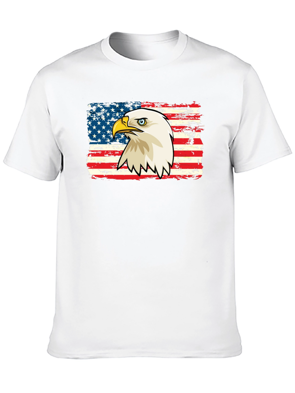 Bald Eagle American Flag Graphic T-Shirt