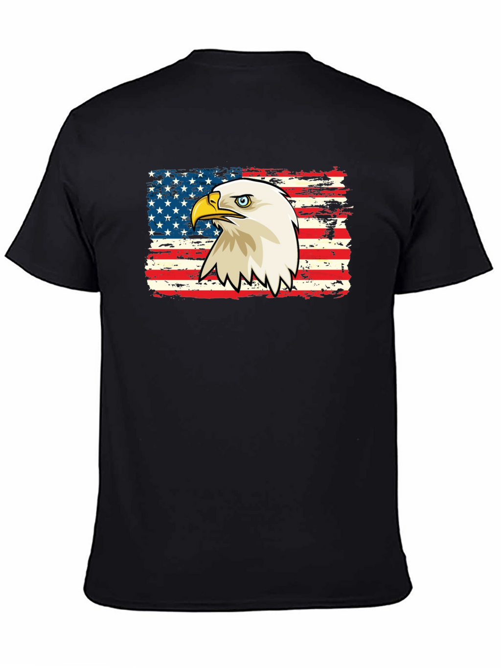 Bald Eagle American Flag Graphic T-Shirt