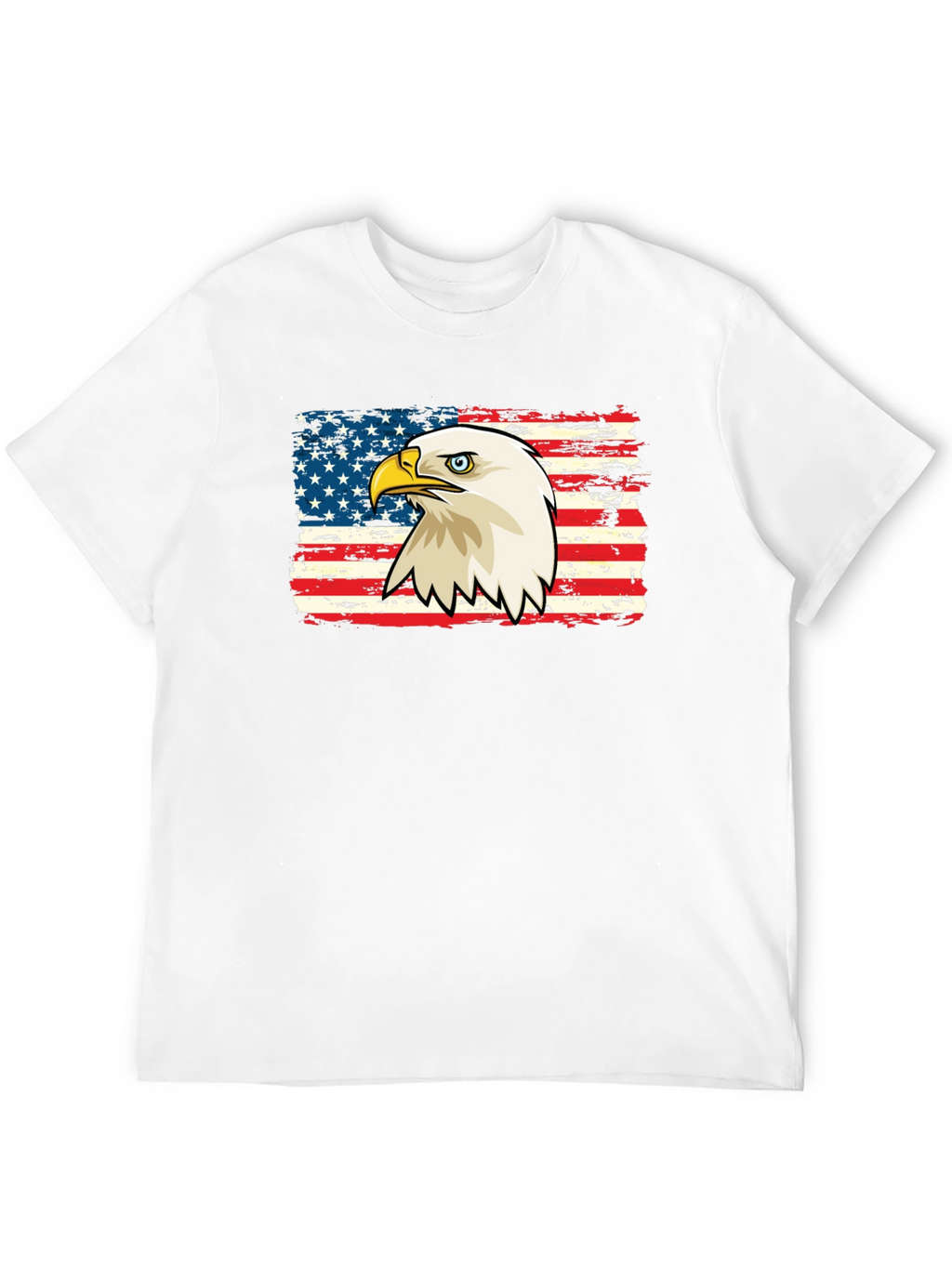 Bald Eagle American Flag Graphic T-Shirt