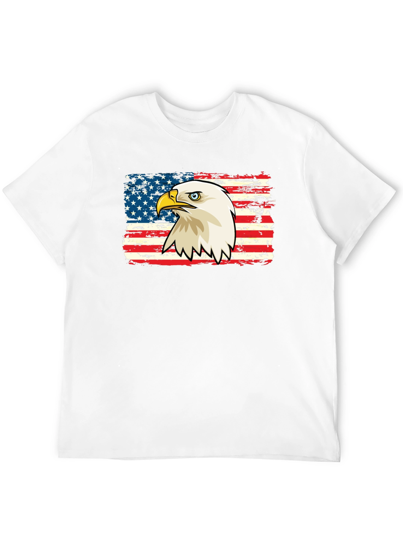 Bald Eagle American Flag Graphic T-Shirt