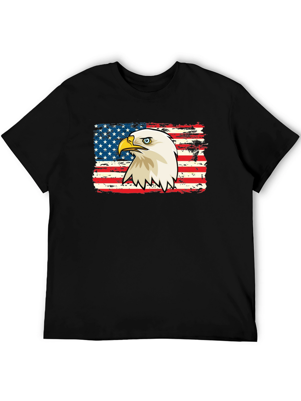 Bald Eagle American Flag Graphic T-Shirt