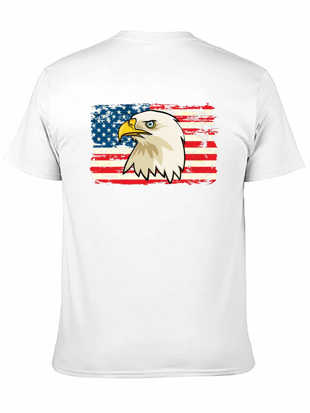 Bald Eagle American Flag Graphic T-Shirt