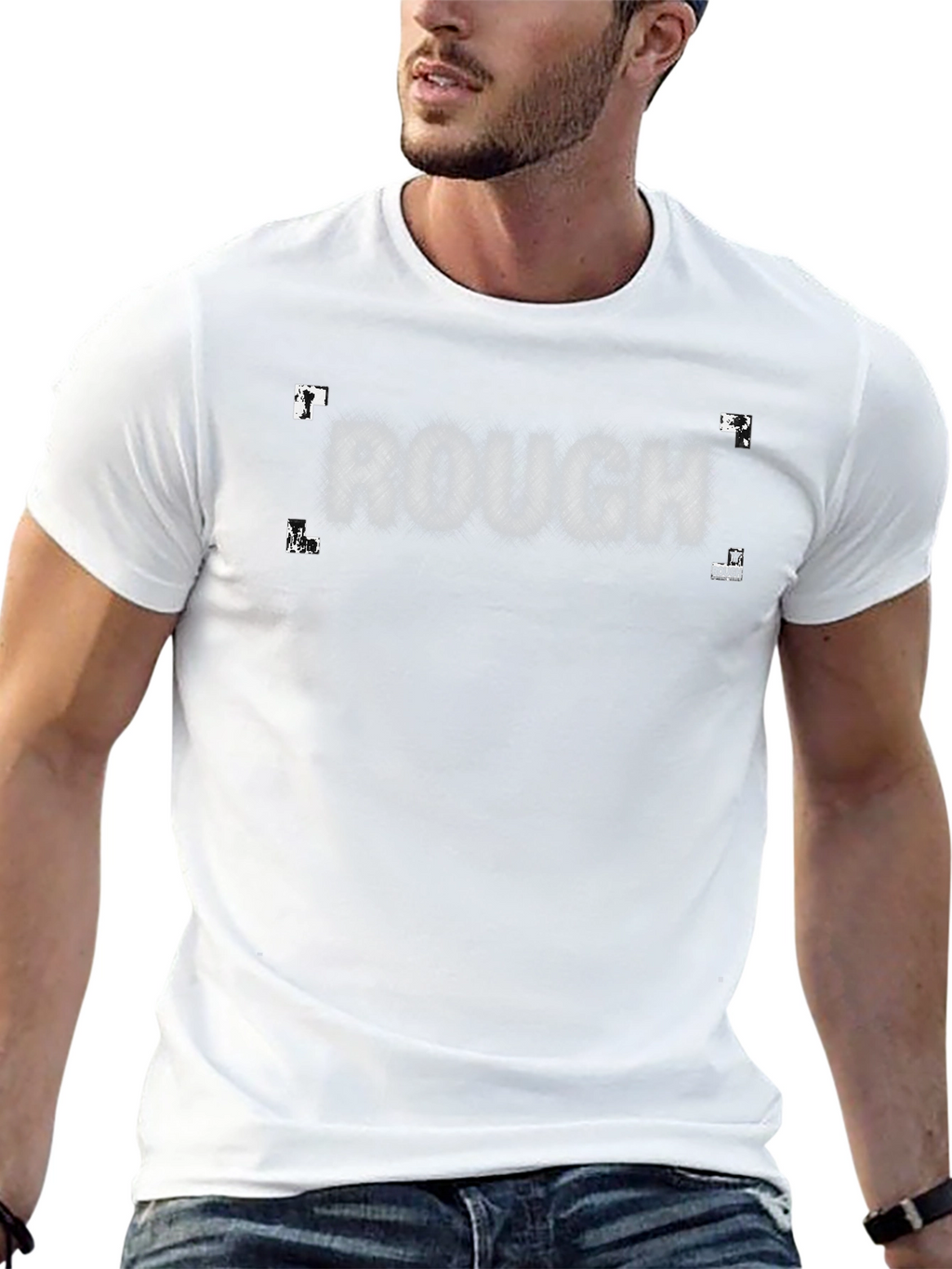 Rough Graphic T-Shirt - Casual Black Tee