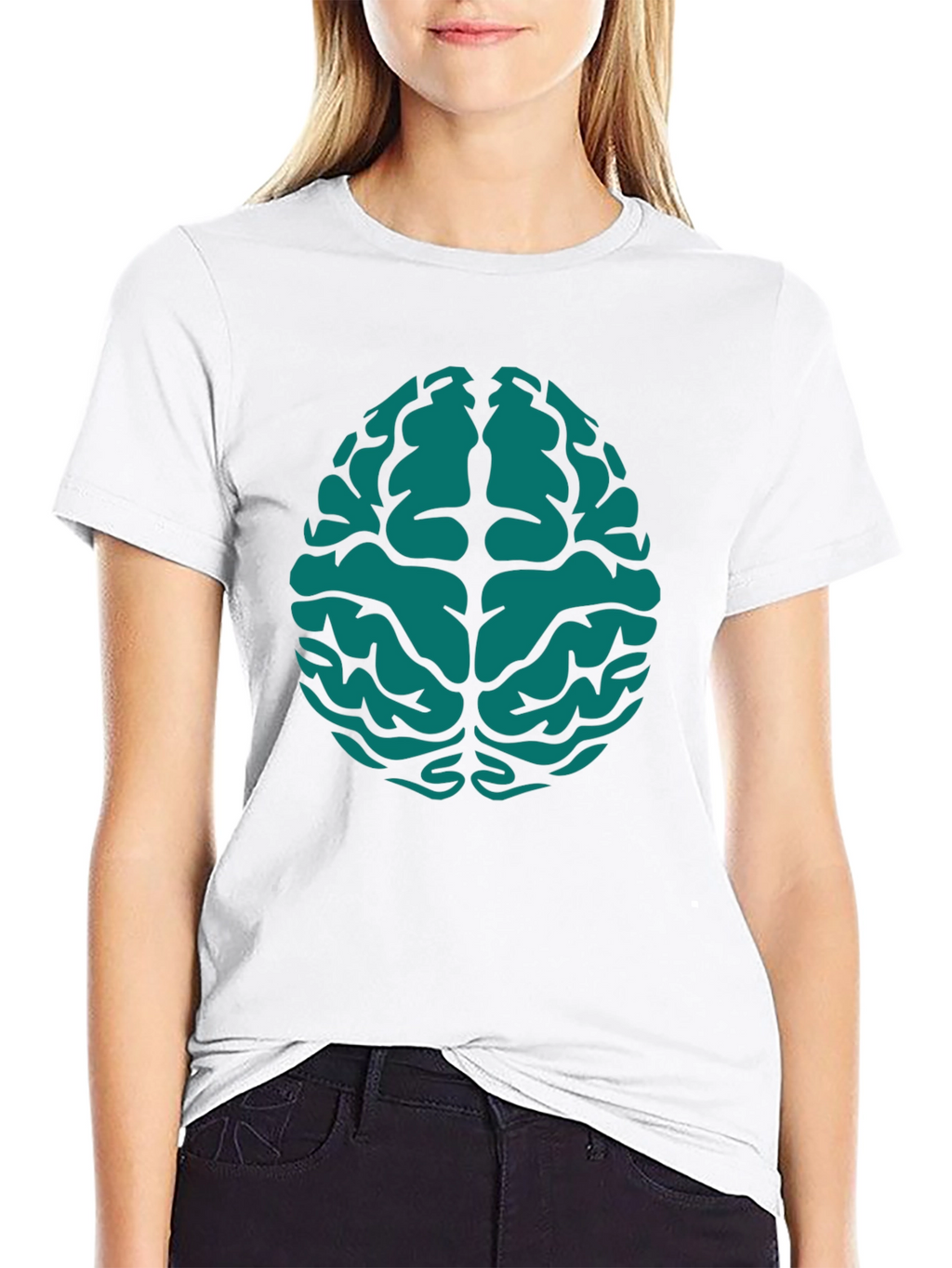 Brain Graphic Tee - Black Cotton Blend