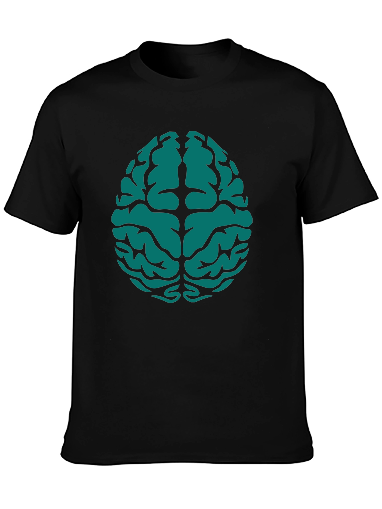 Brain Graphic Tee - Black Cotton Blend