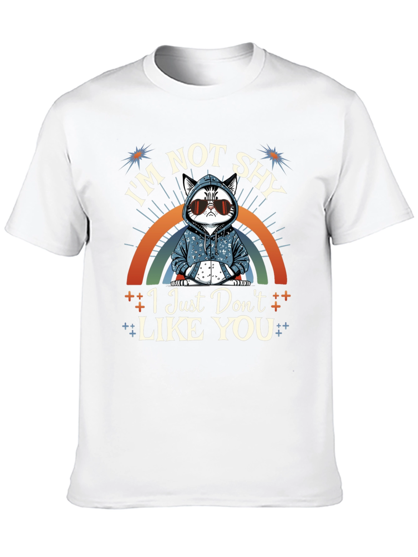 Im Not Shy Cat T-Shirt - Funny Sarcastic Tee