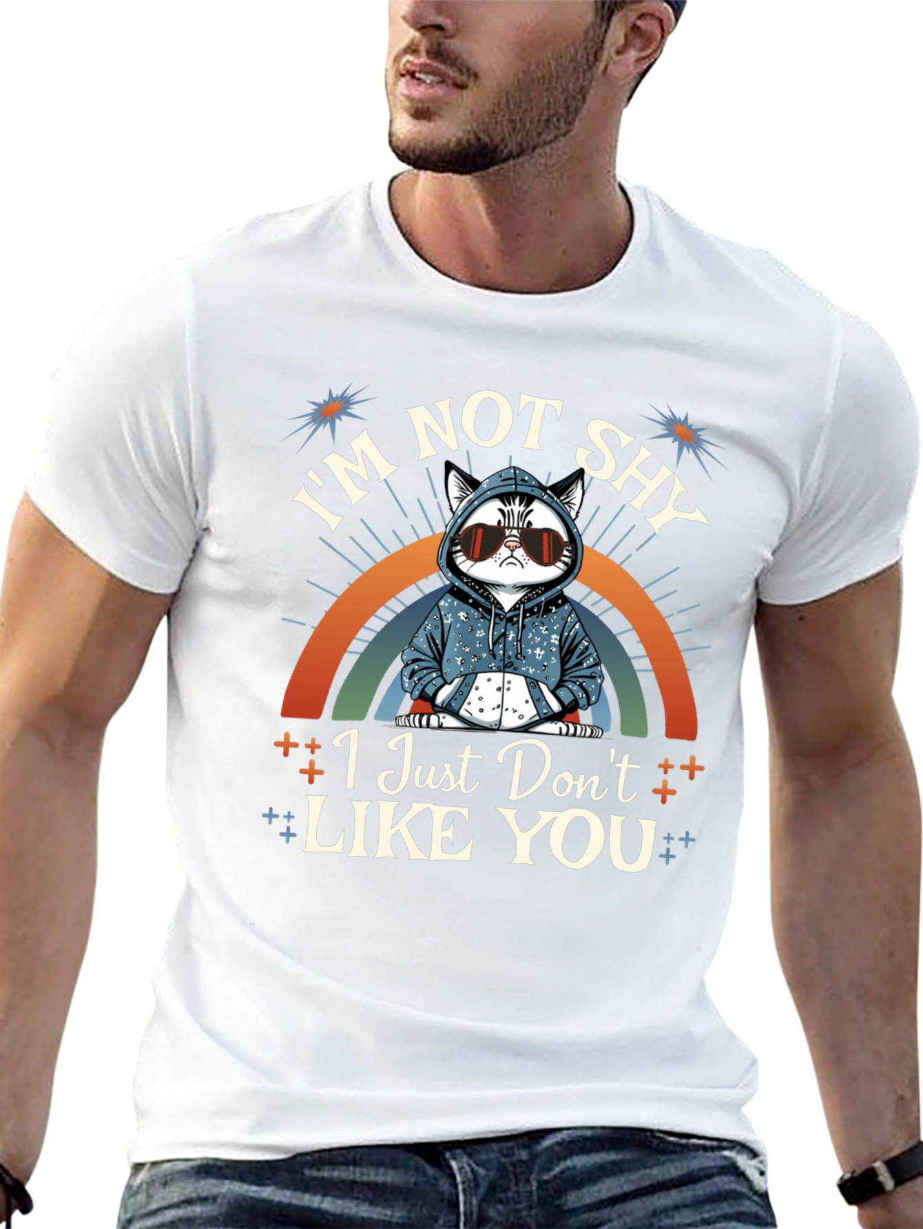 Im Not Shy Cat T-Shirt - Funny Sarcastic Tee