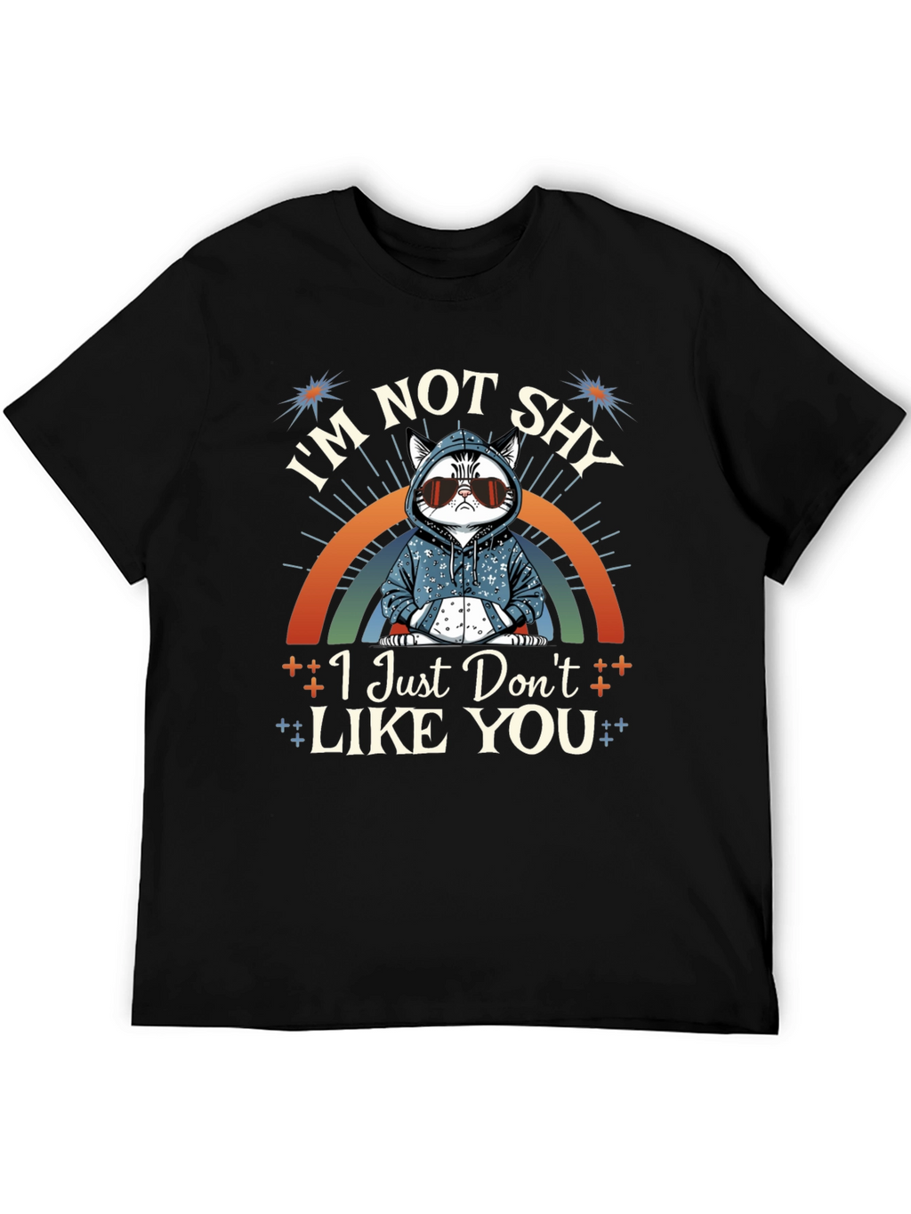 Im Not Shy Cat T-Shirt - Funny Sarcastic Tee