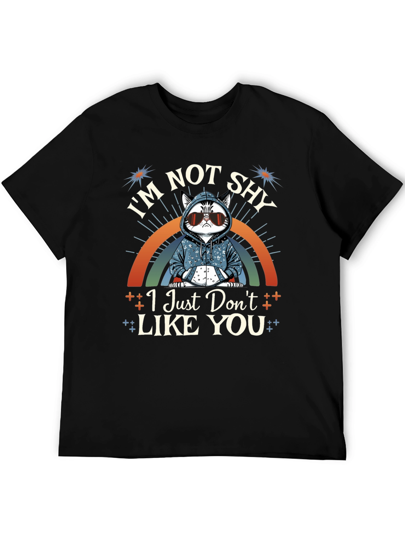 Im Not Shy Cat T-Shirt - Funny Sarcastic Tee